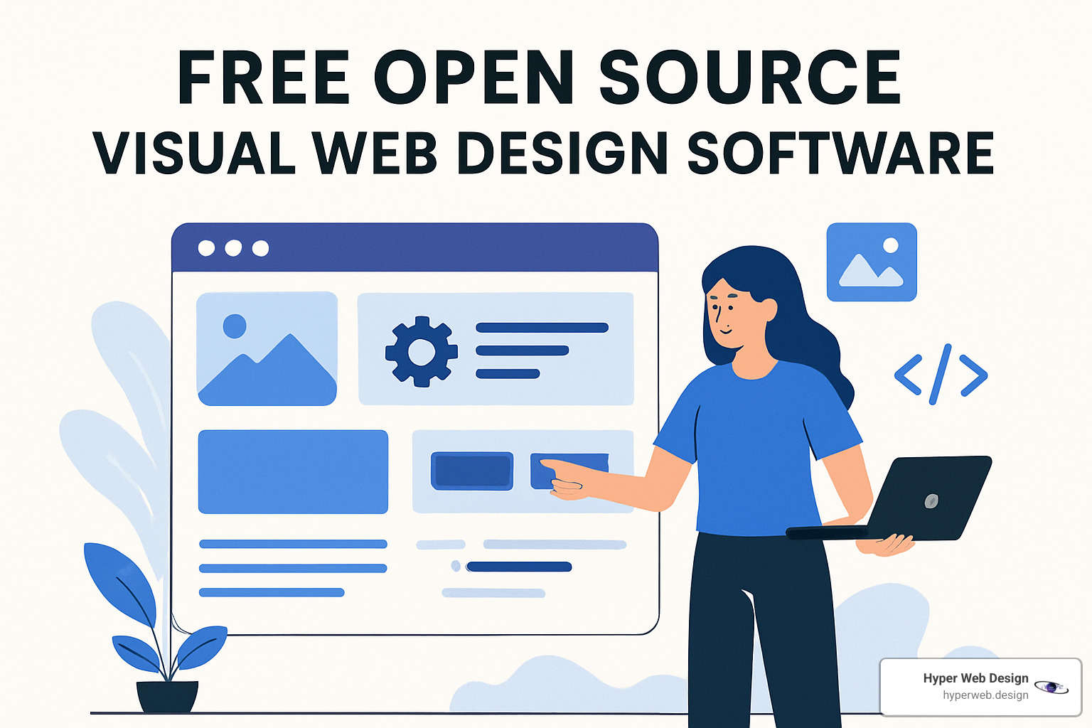 Step-by-step guide showing the process of setting up and using open source web design software - free open source visual web design software
