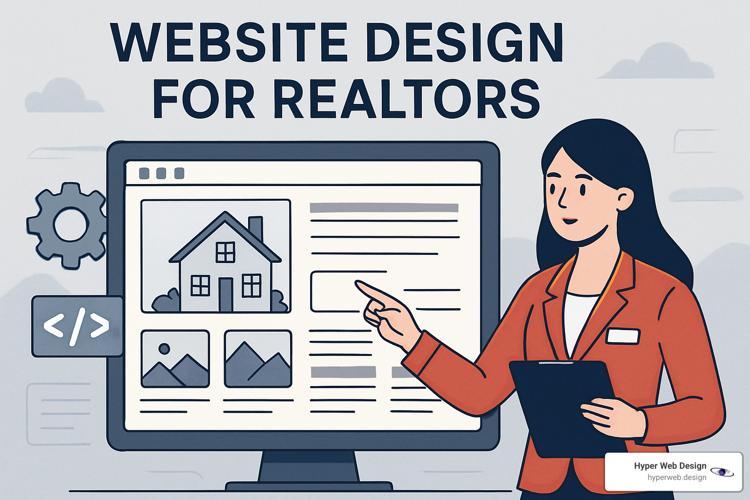 Modern realtor website homepage showcasing clean design, property search functionality, and trust elements - website design for realtors