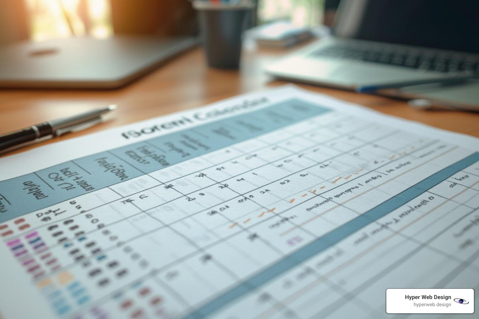 Social media content calendar showing planned posts, dates, platforms, and content types. - social media marketing strategy
