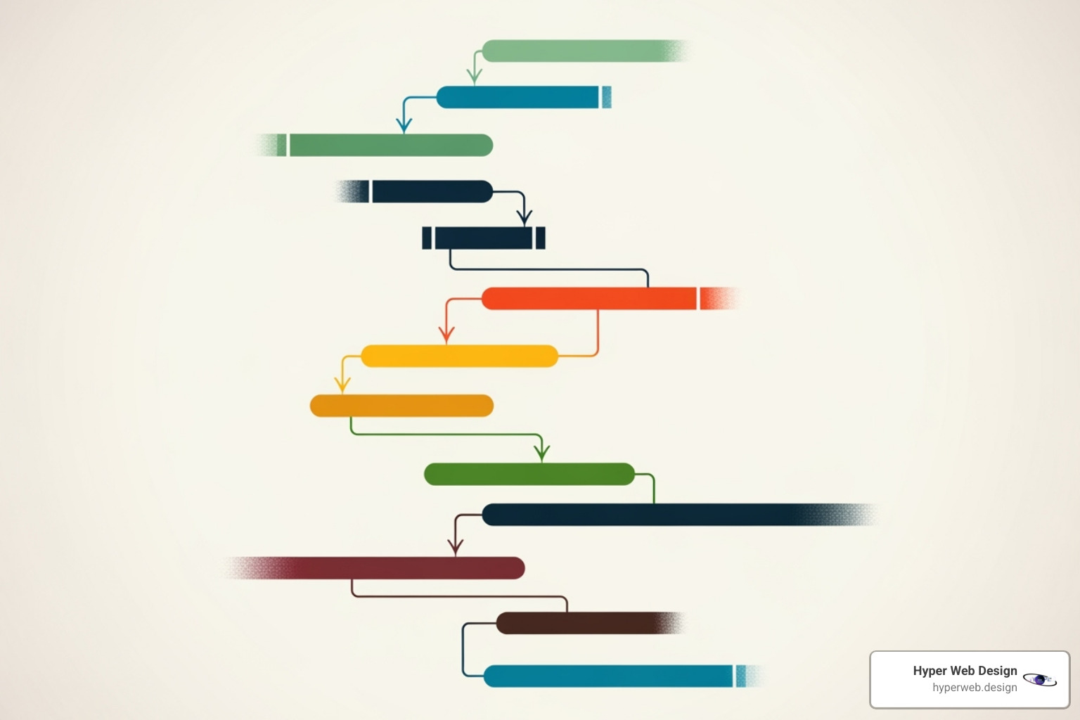 A project timeline or Gantt chart - custom web application development