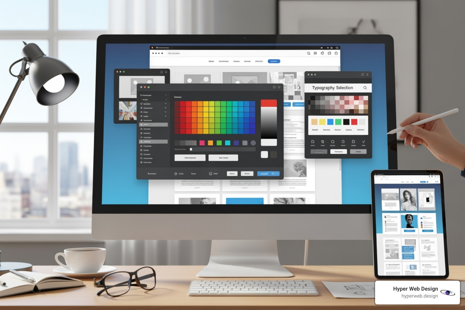 comparing a cluttered layout vs. a clean layout using whitespace - visual web design