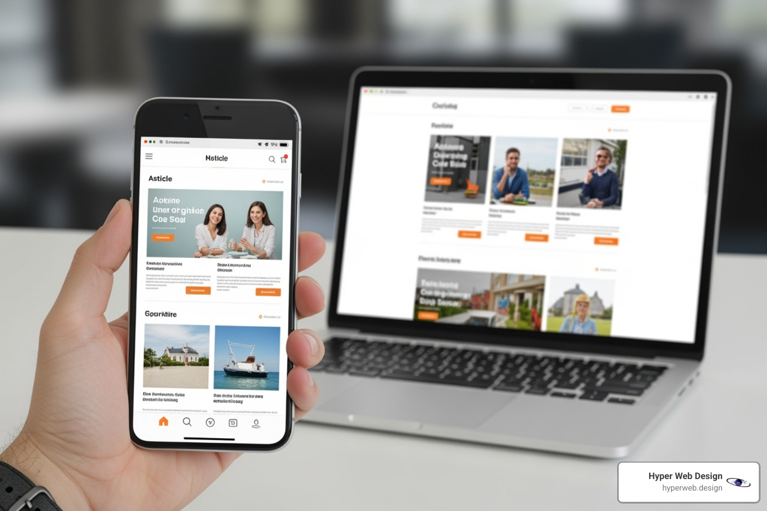 An intuitive hamburger menu and a sticky call-to-action bar, demonstrating effective mobile navigation and UI - mobile friendly site design