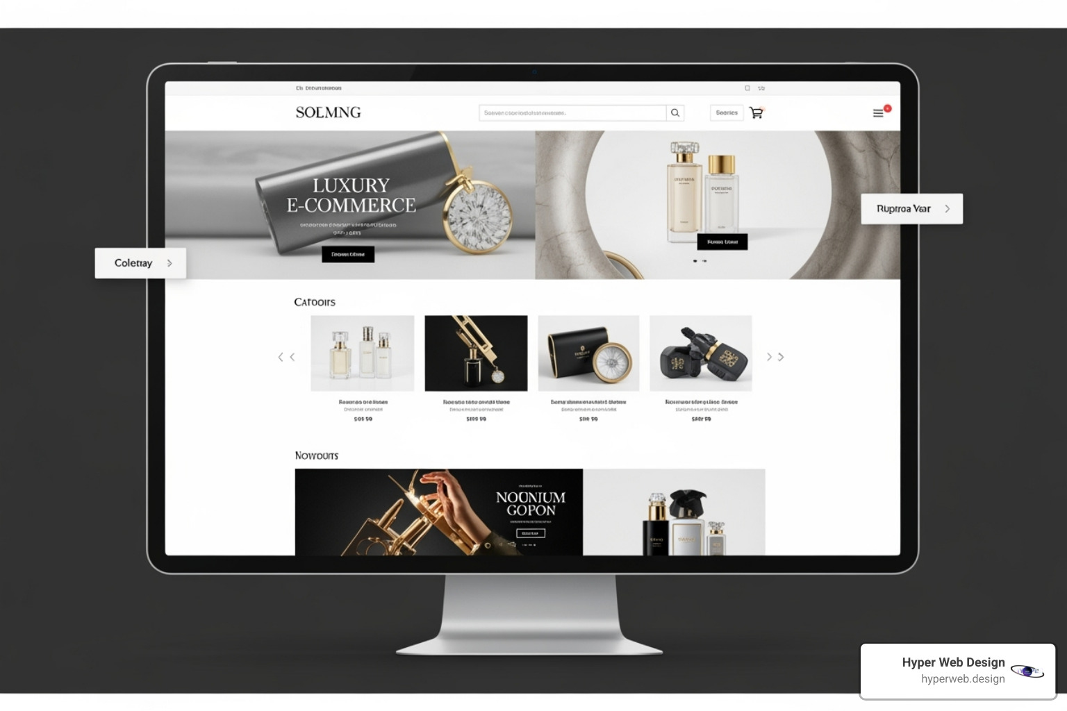 Luxury ecommerce website design with focus on user experience and conversion - high end ecommerce sites Luxury ecommerce website design with focus on user experience and conversion - high end ecommerce sites
