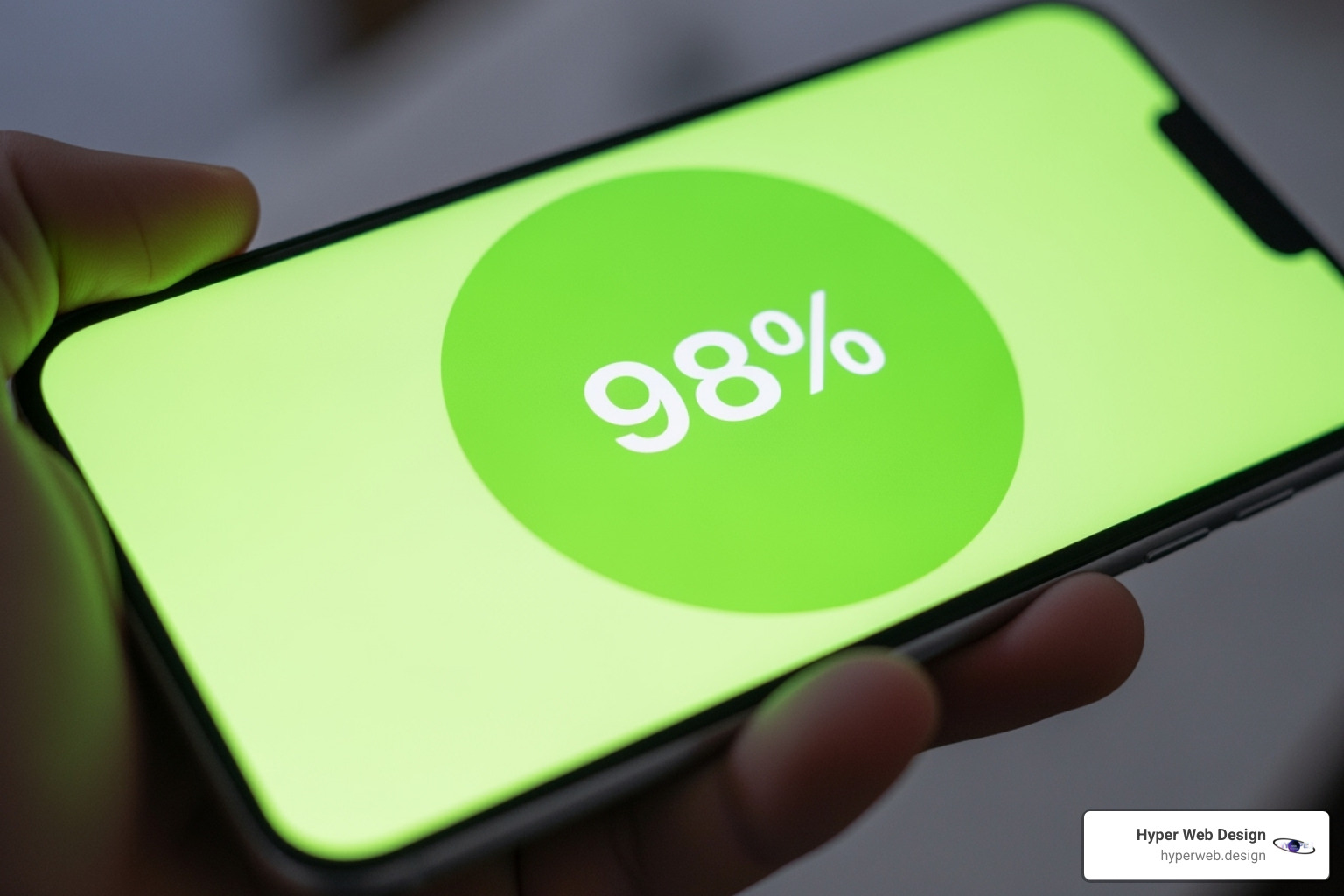A mobile page speed insights report showing a high score, indicating excellent performance - mobile friendly site design