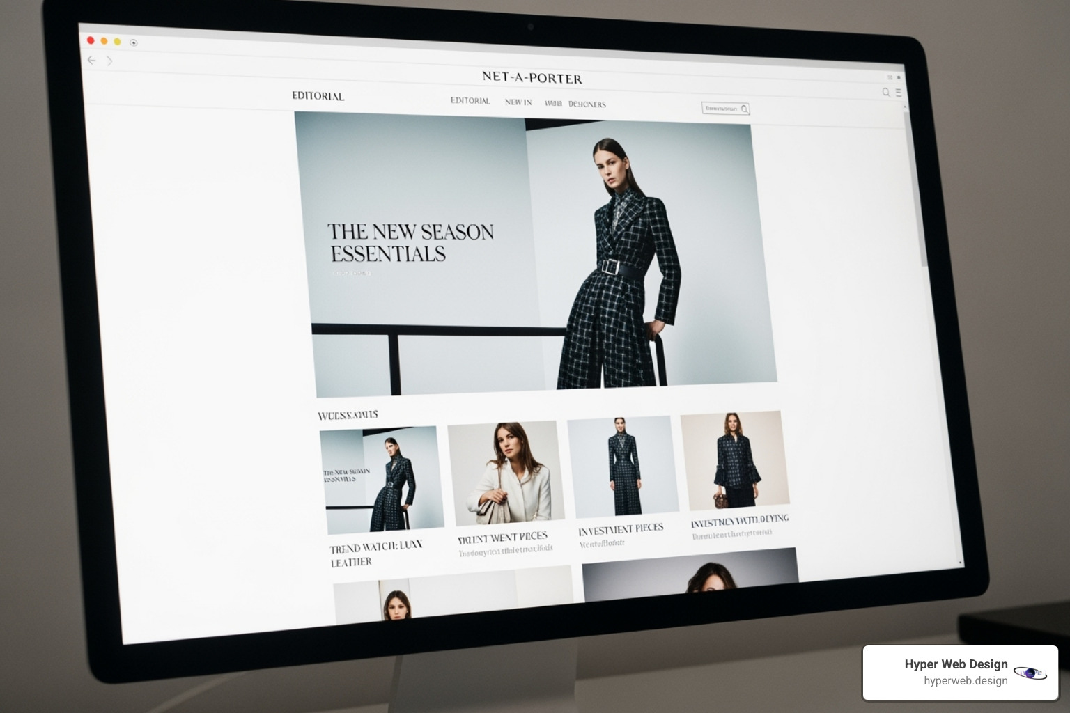 Net-a-Porter's editorial section - luxury brand e commerce websites