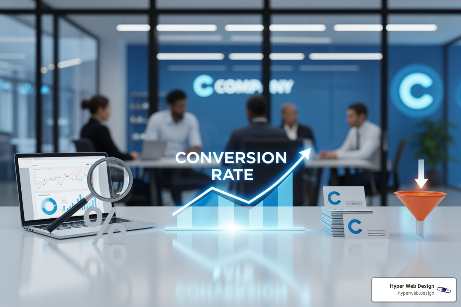 person evaluating different agency profiles on a screen - conversion rate company