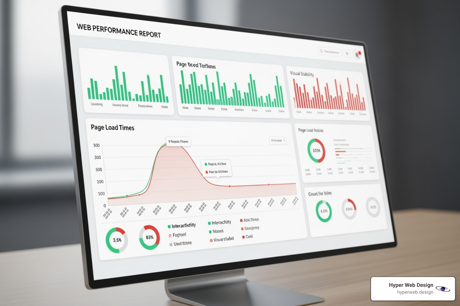 Google PageSpeed Insights report highlighting Core Web Vitals scores and recommendations - high performance website design
