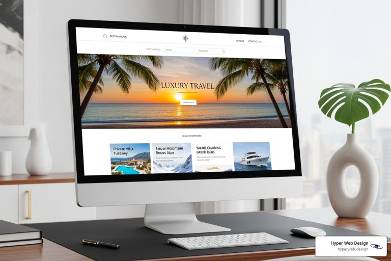 luxury travel website design
