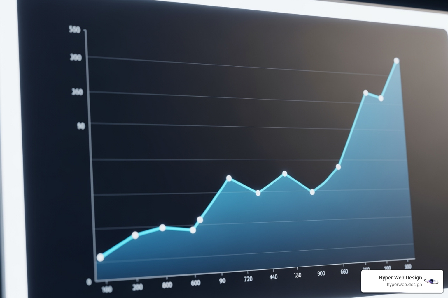 A graph showing upward trends in engagement and conversions after a website redesign - branding and web design A graph showing upward trends in engagement and conversions after a website redesign - branding and web design