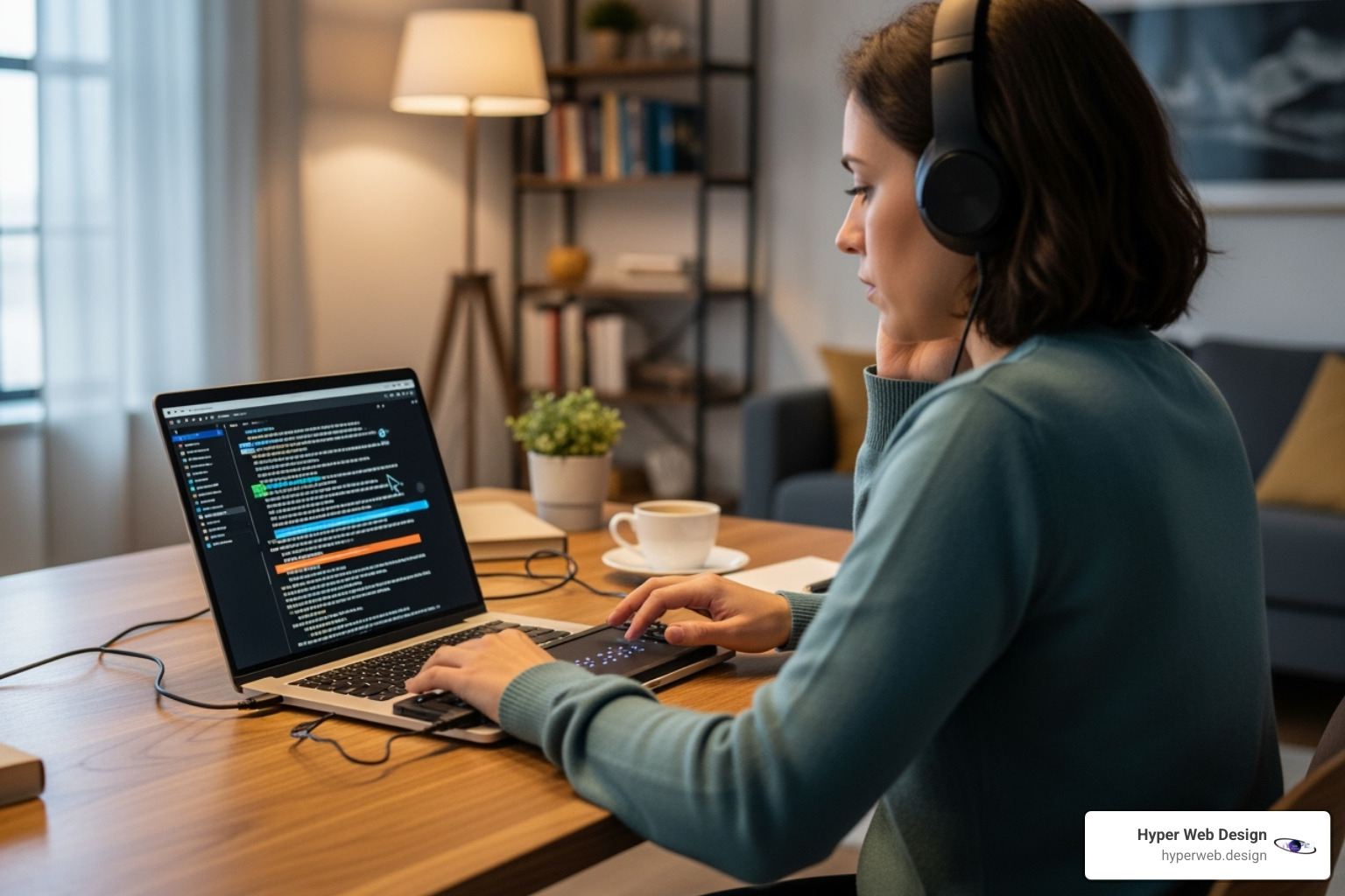 a person using a screen reader to access a website - search engine friendly web design a person using a screen reader to access a website - search engine friendly web design