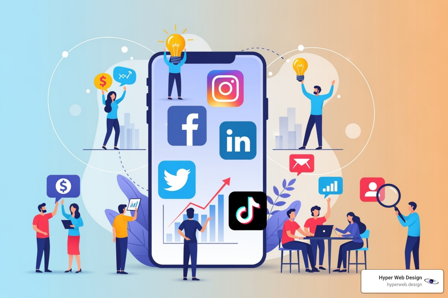 A detailed illustration of a brand persona profile, including demographic information, interests, pain points, social media habits, and preferred content types - social media marketing tips