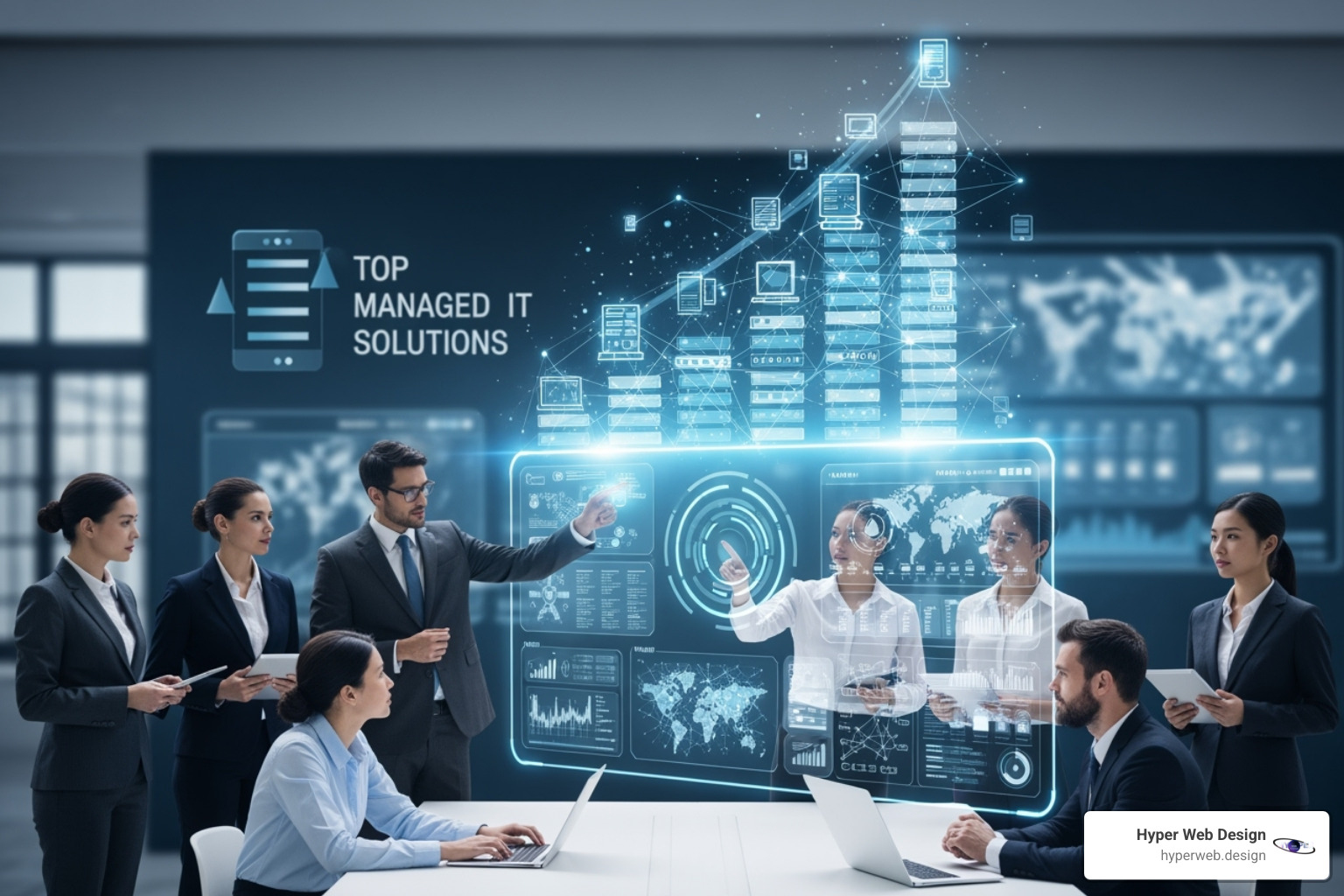 person evaluating different IT service options on a screen - top it managed services companies