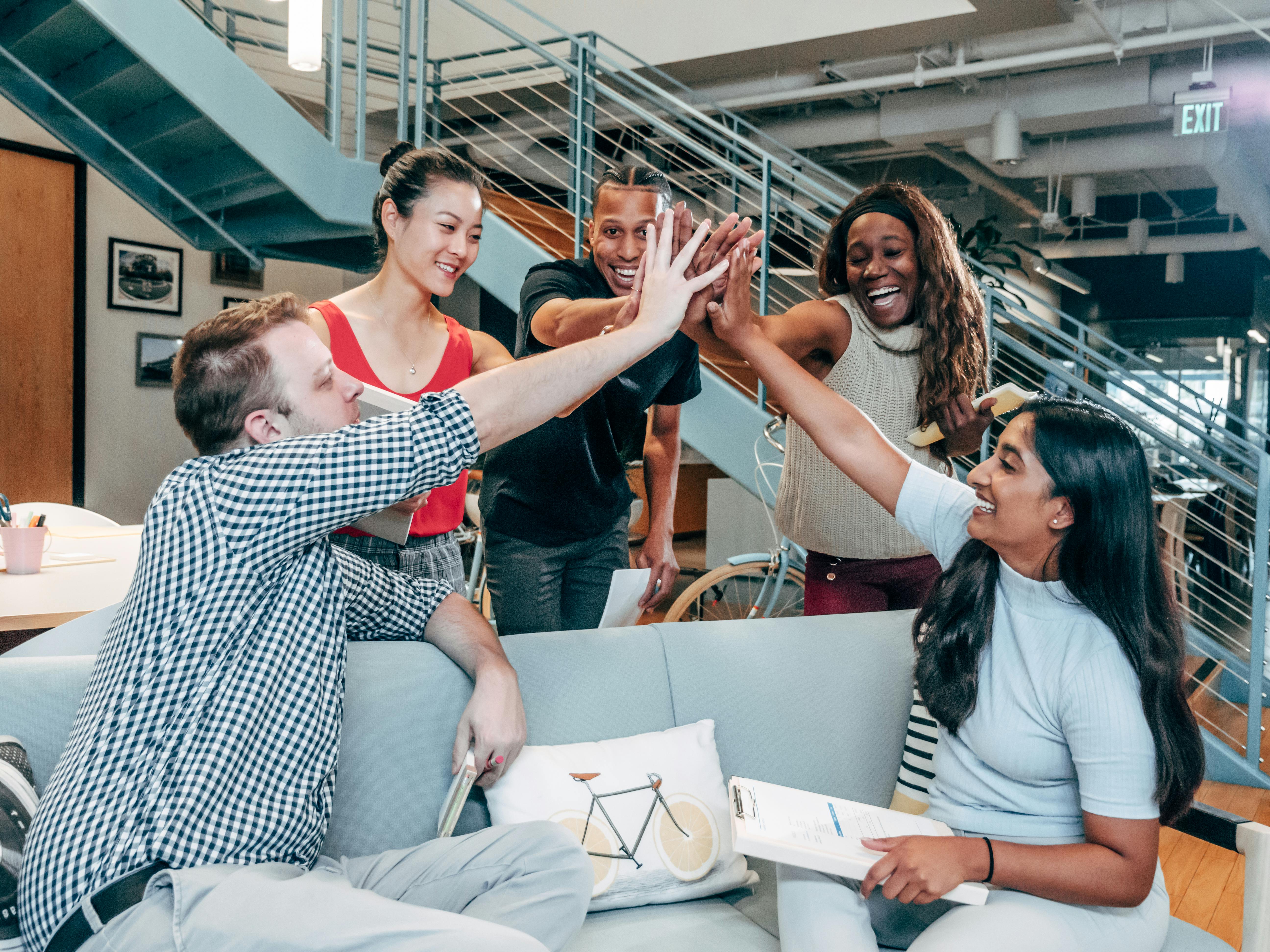 Image of a successful business team collaborating - elite web design agency