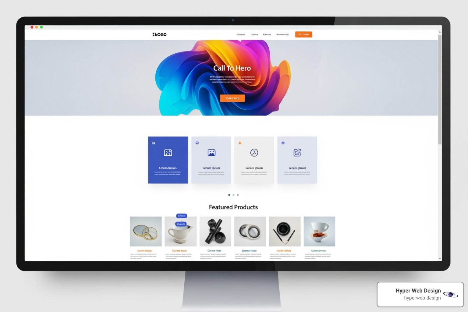 A well-designed website homepage showcasing excellent visual hierarchy with clear headings, subheadings, and call-to-action buttons - graphic design A well-designed website homepage showcasing excellent visual hierarchy with clear headings, subheadings, and call-to-action buttons - graphic design