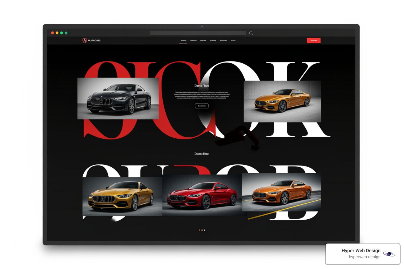 Luxury car brand website with bold typography and dark theme - high end website design examples Luxury car brand website with bold typography and dark theme - high end website design examples