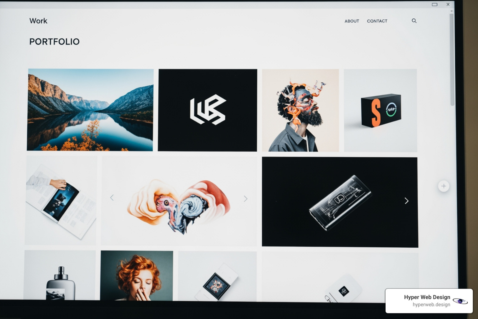 A website that perfectly balances a bold visual with a clean, easy-to-steer user interface, showcasing a creative portfolio with distinct sections and smooth scrolling - website design for creatives A website that perfectly balances a bold visual with a clean, easy-to-steer user interface, showcasing a creative portfolio with distinct sections and smooth scrolling - website design for creatives